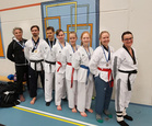 Vihdin Taekwondoseuran liikesarjajoukkue Lohjalla 7.3.2020
